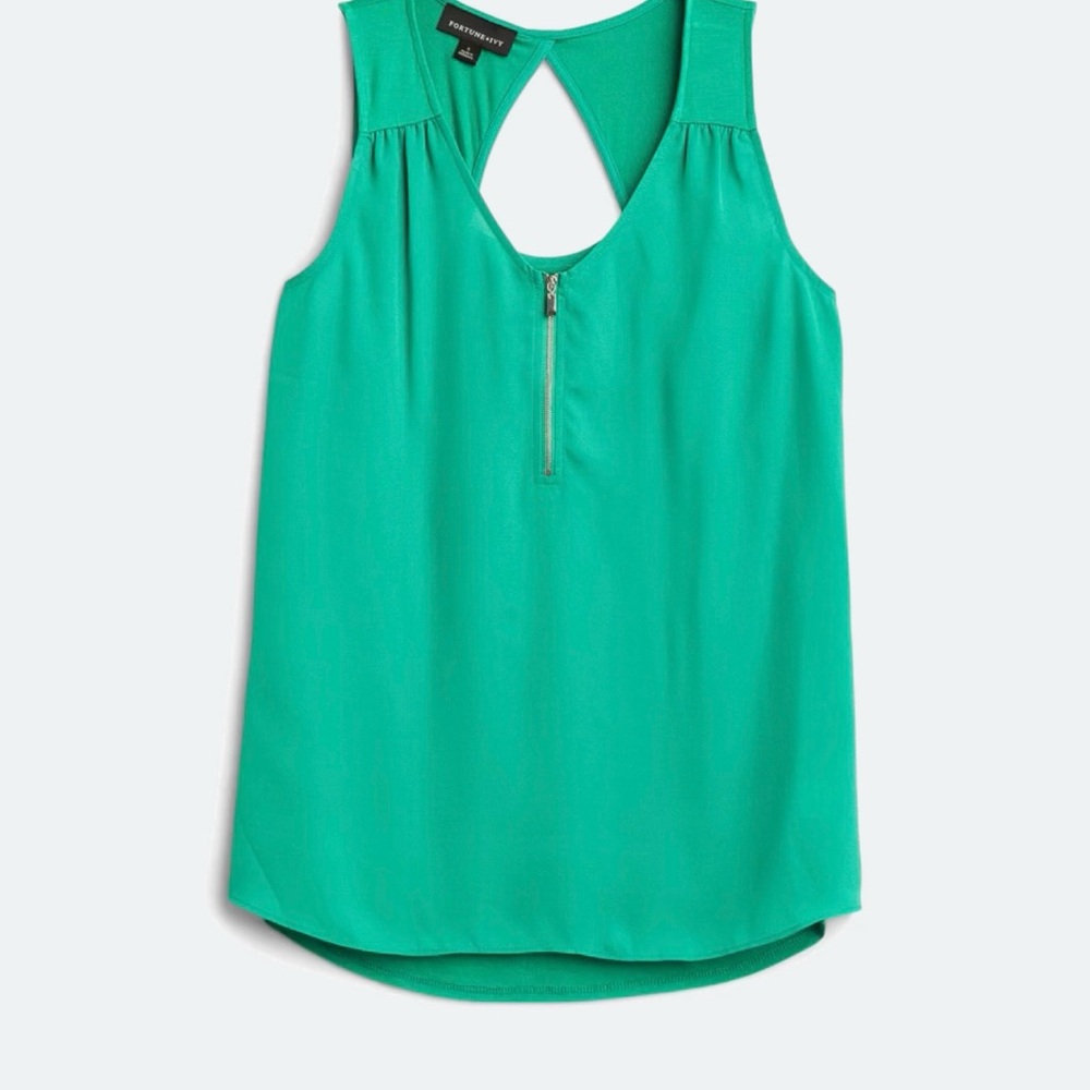 Green Sleeveless Top